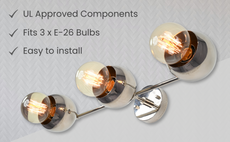 Modern Globe Brass Wall Sconce | Customizable Sleek Spherical Design Fixture for Contemporary Spaces - 32528