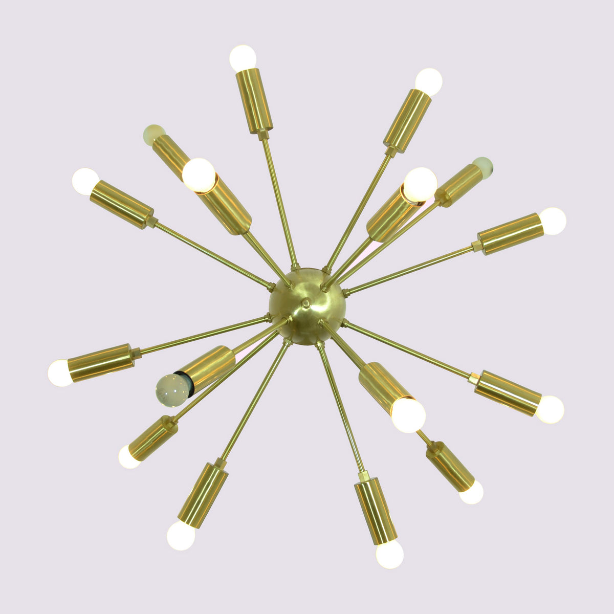 Mid-Century Modern Sputnik Brass Chandelier | Customizable Pendant Lamp Handmade Lighting Fixture - 32115
