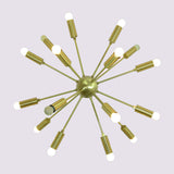 Mid-Century Modern Sputnik Brass Chandelier | Customizable Pendant Lamp Handmade Lighting Fixture - 32115