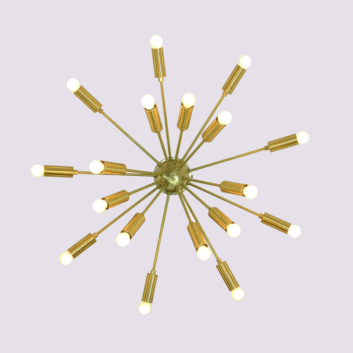 Modern Brass Sputnik Flush Mount Chandelier | Custom Handmade Ceiling Light | Mid-Century Design |  - 32116