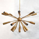 Mid Century Modern Sputnik Chandelier | Custom Brass Light Fixture Industrial Retro Ceiling Light | Modern Pendant Lighting - 32125