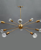 10 Arms Brass Sputnik Chandelier 33