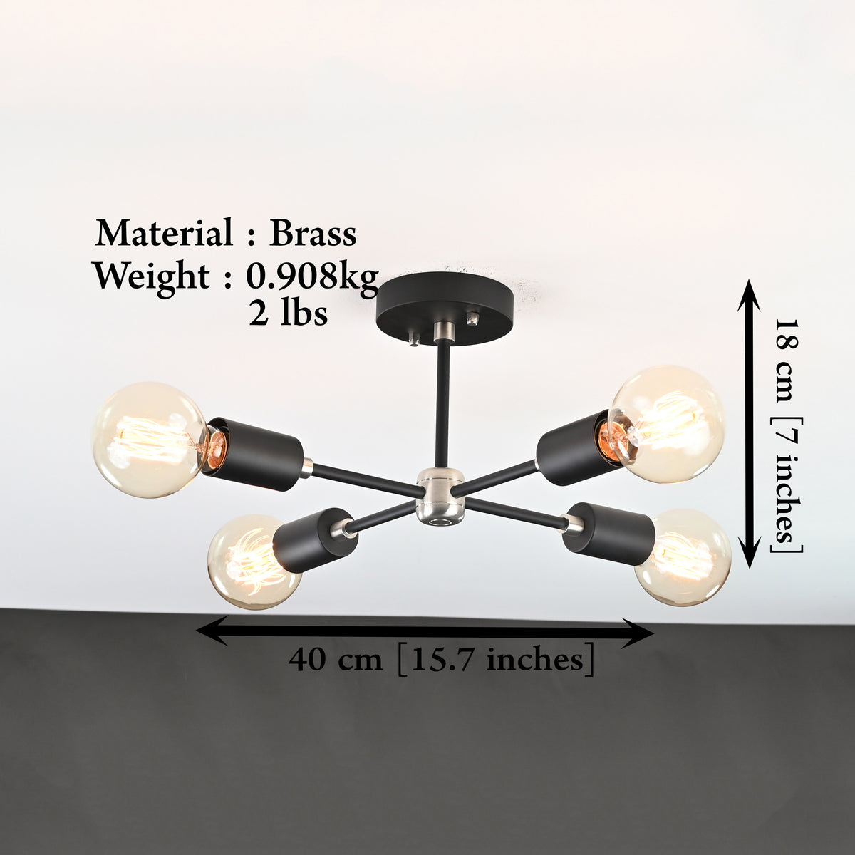 Tokyo Beacon - Brass Chandelier - 4 Lights - 32175