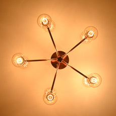 5 Arms Brass Sputnik Chandelier 17