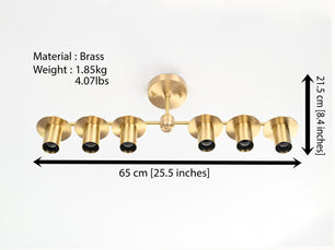 6 Bulbs Brass Vanity Light 26