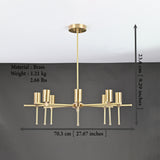 Luxury 10-Light Gold Sputnik Chandelier – Glam Ceiling Fixture with Radiant Globe Bulbs - 32186