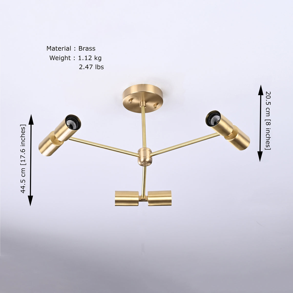 Copenhagen Beacon - Brass Chandelier - 6 Lights - 32207
