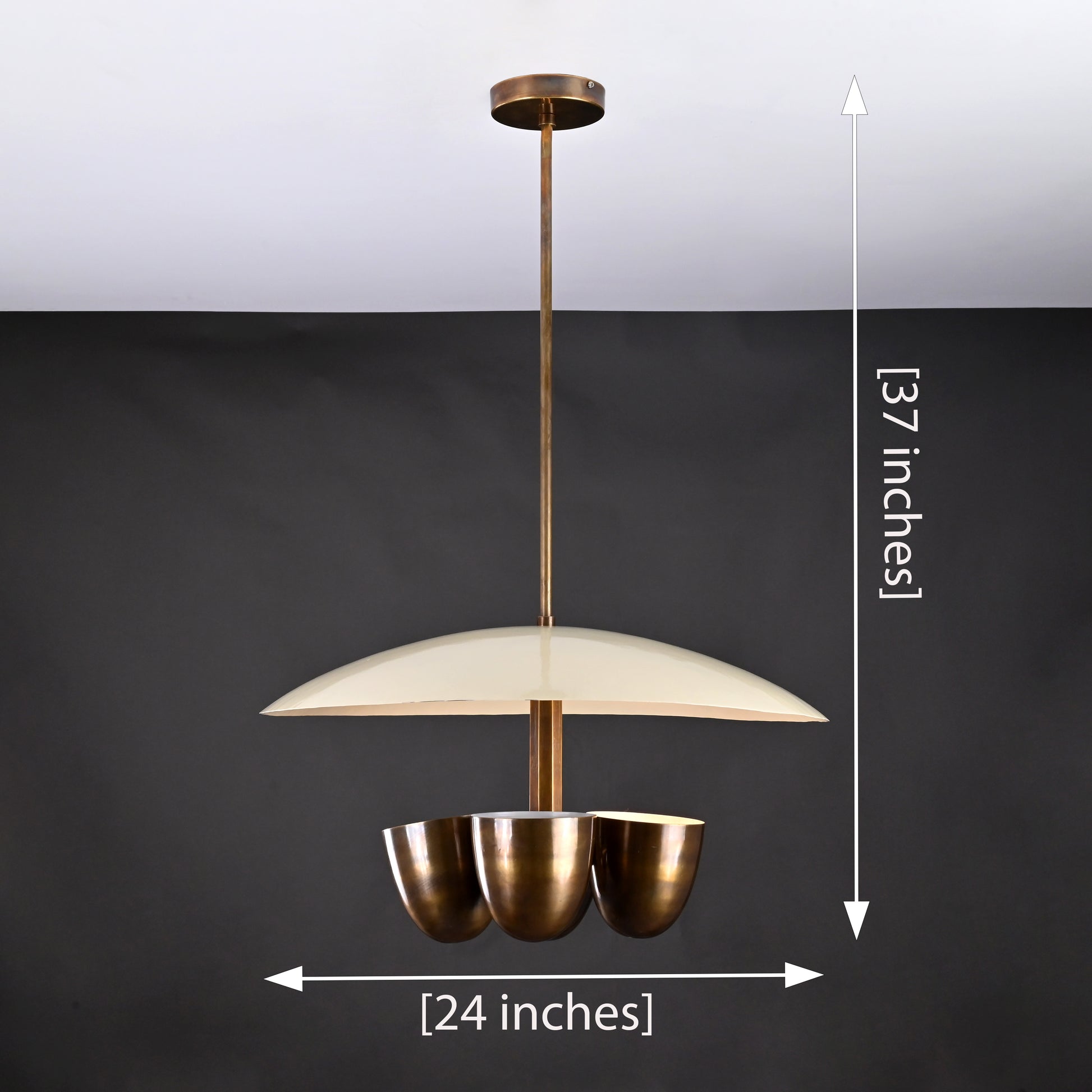 Brass Pendant Ceiling Light 24" Diameter - 32224