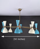 8 Arms Diabolo Style Brass Chandelier 50