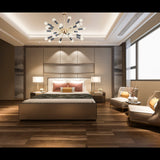 Vintage 12-Light Brass Sputnik Chandelier – Retro Ceiling Fixture with Exposed Filament Bulbs - 32160