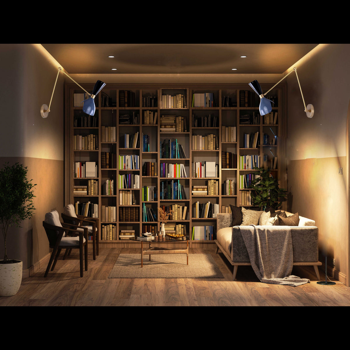 Mid-Century Diabolo Style Swing Arm Wall Sconce | Customizable 28" Adjustable Articulated Fixture - 32587