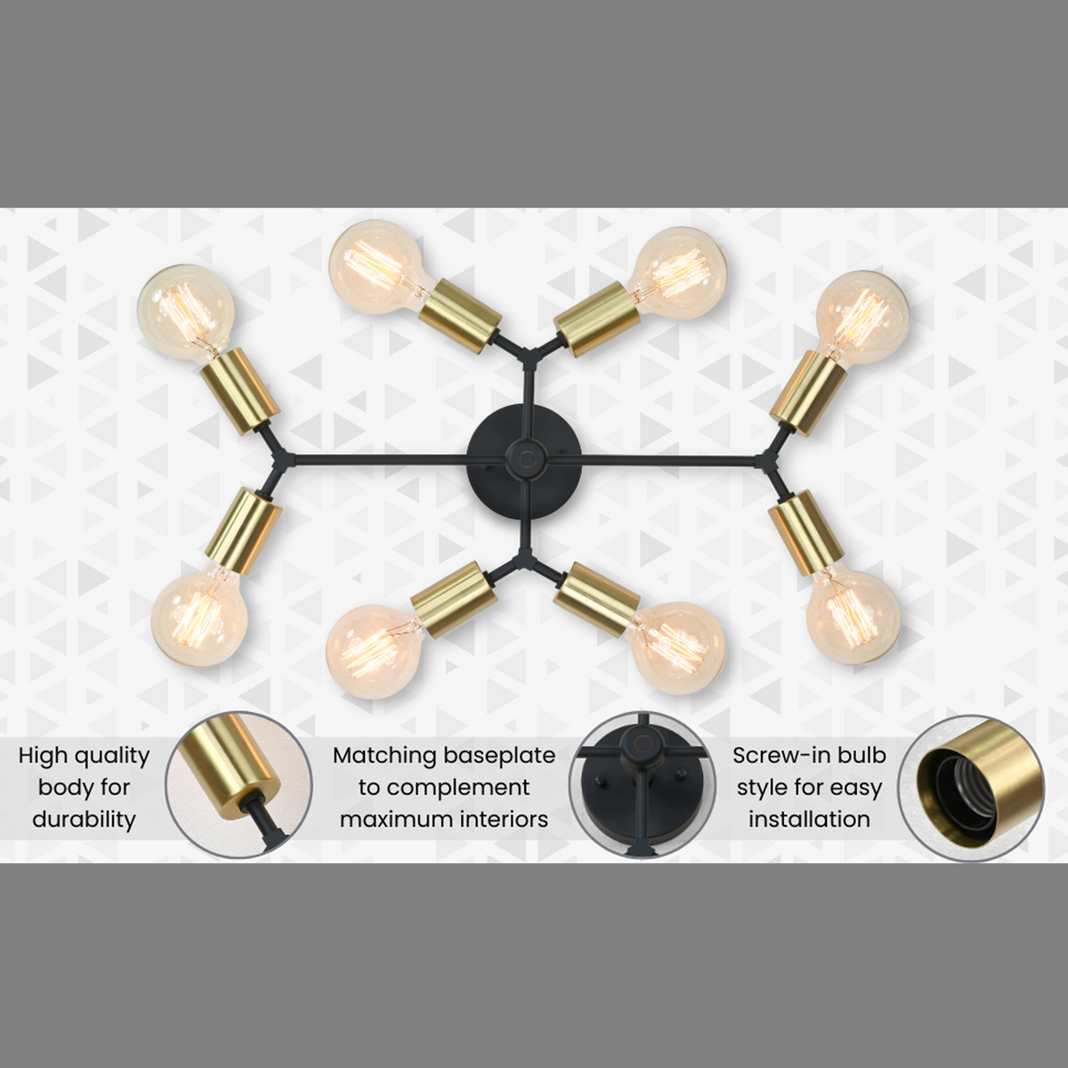 Sculptural Mid-Century Brass Wall Sconce | Customizable Statement Accent Lighting Fixture - 32519