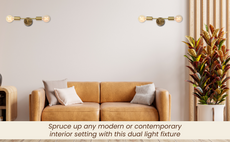 Sleek Minimal Brass Wall Sconce | Customizable Modern Accent Light Fixture for Refined Interiors - 32522
