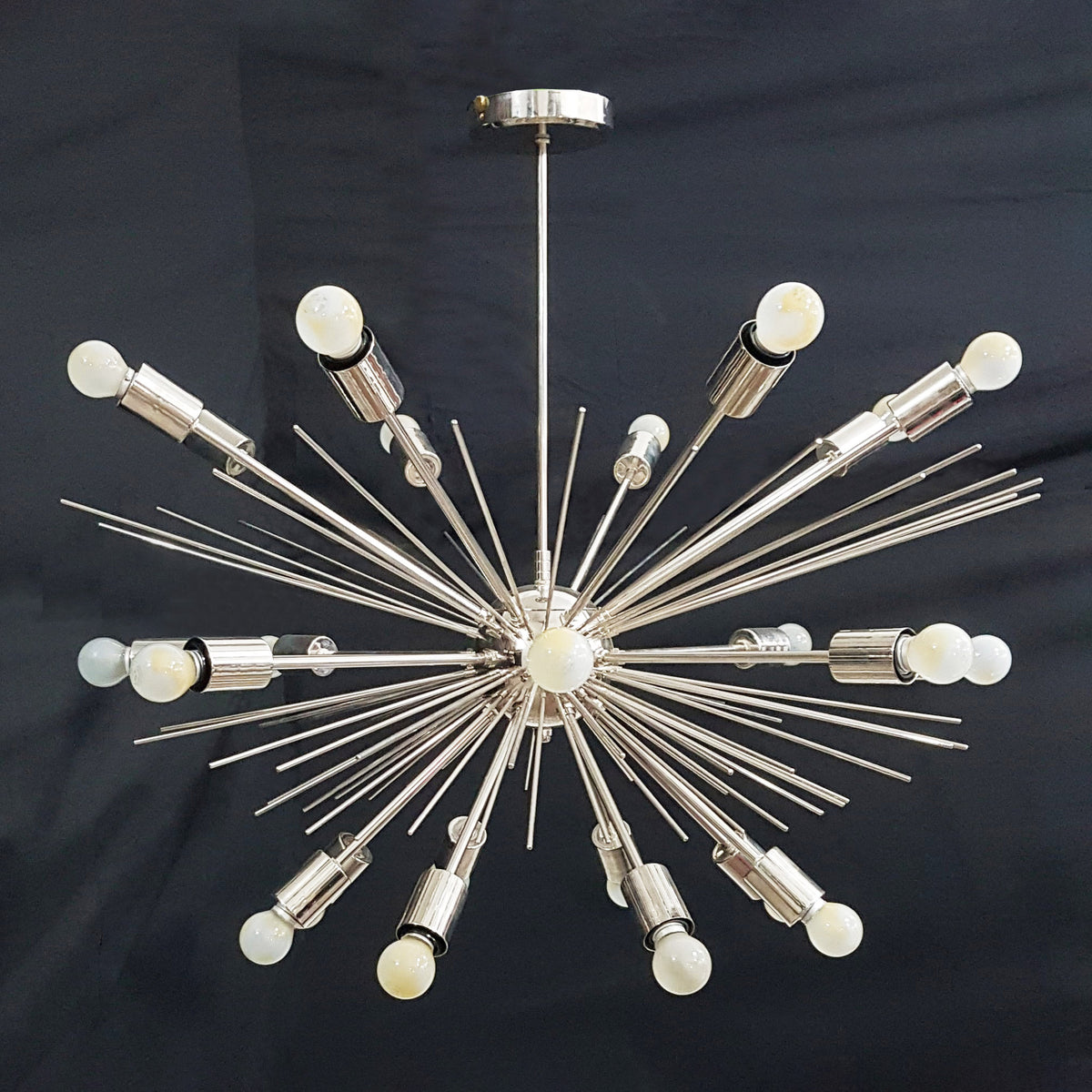 Industrial Brass Made, Brass Starburst Chandelier, Sea Urchin Chandelier Made of Brass, Large Sputnik Chandelier, 24 arms/Lights