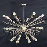 Industrial Brass Made, Brass Starburst Chandelier, Sea Urchin Chandelier Made of Brass, Large Sputnik Chandelier, 24 arms/Lights