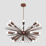 Modern Sputnik Chandelier Light | Customizable Brass Pendant Lamp | Mid Century Modern Ceiling Light Fixture | Industrial Statement Lighting - 32122