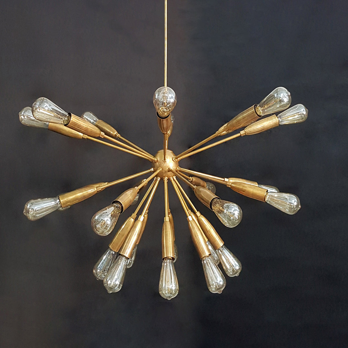 Mid Century Modern Sputnik Chandelier | Custom Brass Light Fixture Industrial Retro Ceiling Light | Modern Pendant Lighting - 32125