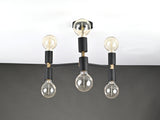Industrial 6-Light Black & Brass Y-Arm Chandelier – Vintage Ceiling Fixture with Edison Bulbs - 32181