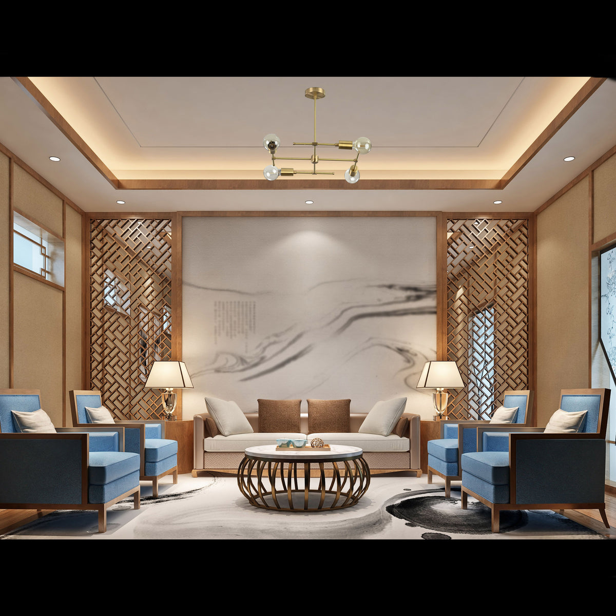 Oslo Beacon - Pendant Chandelier - 4 Lights - 32189