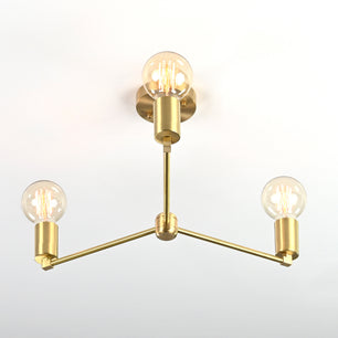 3 Arm Brass Chandelier 16