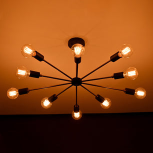 10 Arms Brass Sputnik Chandelier 30