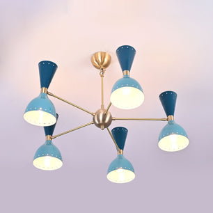 5 Arms Diabolo Style Brass Chandelier 31