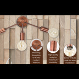 Customizable Modern Brass Wall Sconce | Mid-Century Triple Arm Design for Stylish Interiors - 32510