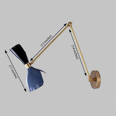 Mid-Century Diabolo Style Swing Arm Wall Sconce | Customizable 28