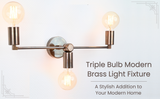 Customizable Mid-Century Modern Brass Wall Sconce | Sleek Minimalist Design - 32502