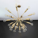 Deluxe 18-Light Copper Sputnik Chandelier – Retro Modern Ceiling Pendant with Edison Bulbs - 32155