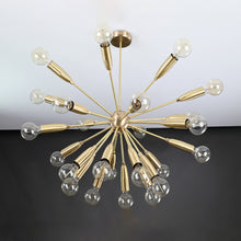 Deluxe 18-Light Copper Sputnik Chandelier – Retro Modern Ceiling Pendant with Edison Bulbs - 32155