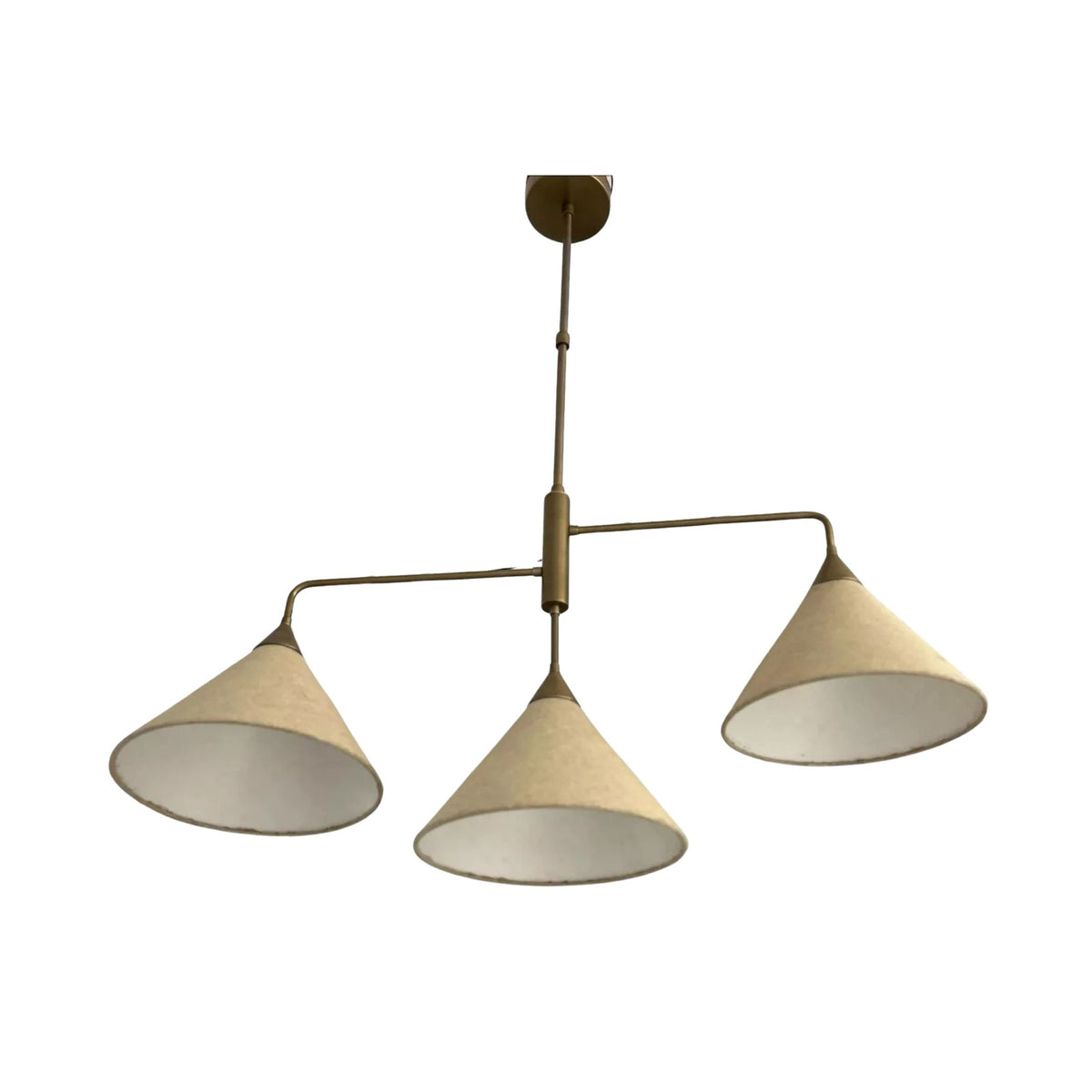 Sorrento Linen Cone Chandelier – 3 Light – 26 Inch – Model 62141