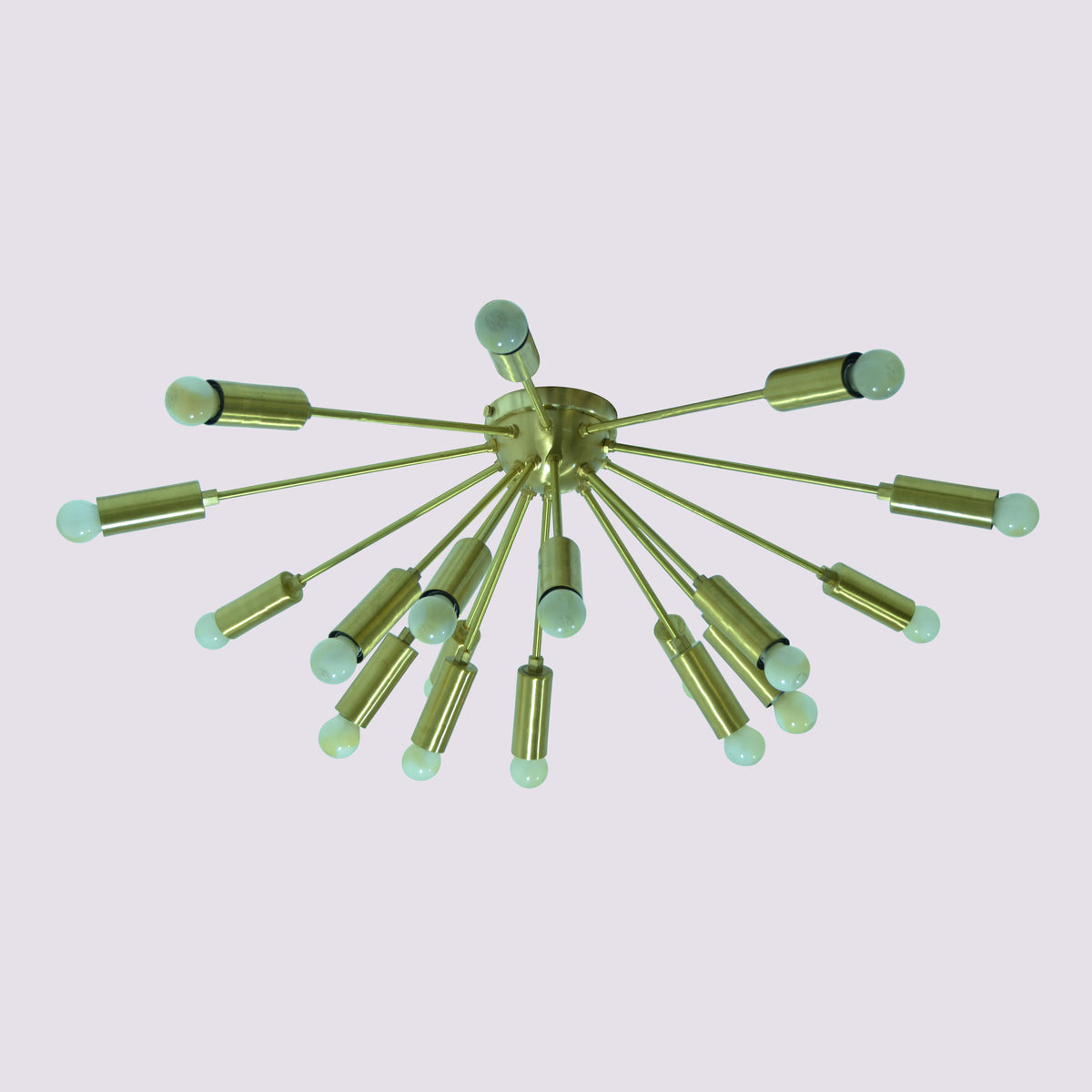 Modern Brass Sputnik Flush Mount Chandelier | Custom Handmade Ceiling Light | Mid-Century Design |  - 32116