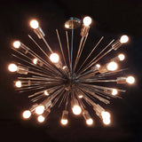 Industrial Brass Made, Brass Starburst Chandelier, Sea Urchin Chandelier Made of Brass, Large Sputnik Chandelier, 24 arms/Lights
