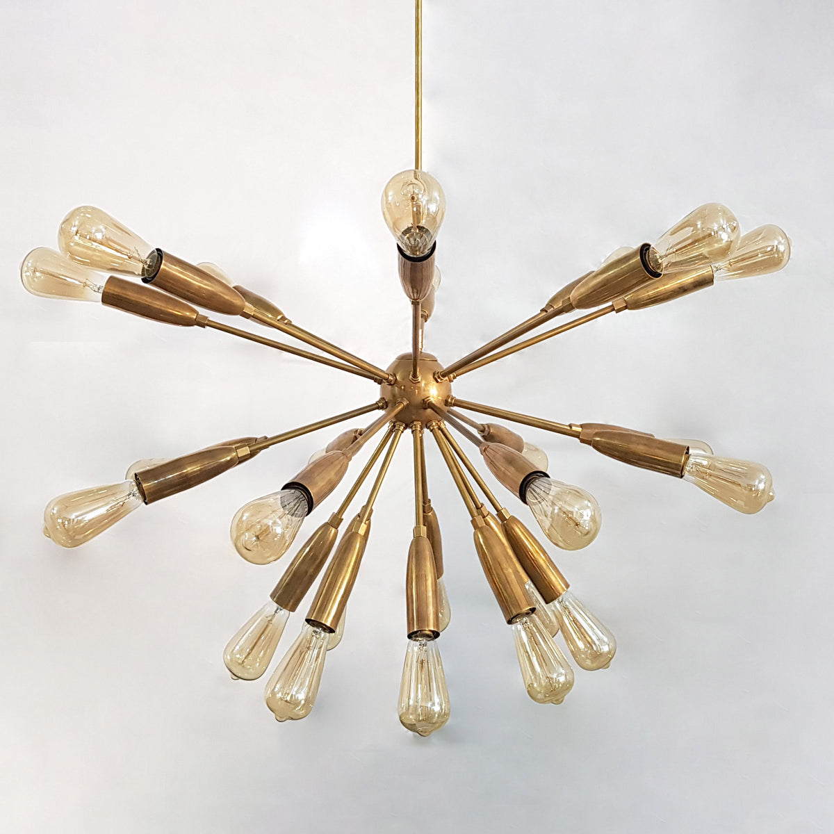 Mid Century Modern Sputnik Chandelier | Custom Brass Light Fixture Industrial Retro Ceiling Light | Modern Pendant Lighting - 32125