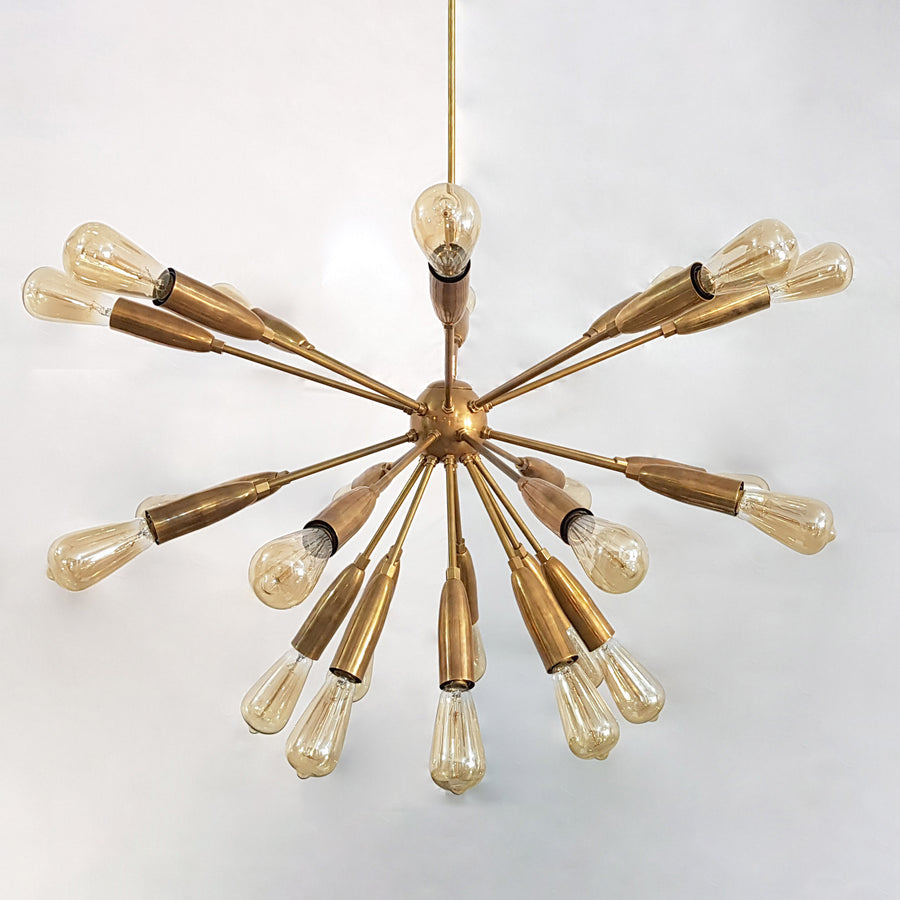 Mid Century Modern Sputnik Chandelier | Custom Brass Light Fixture Industrial Retro Ceiling Light | Modern Pendant Lighting - 32125