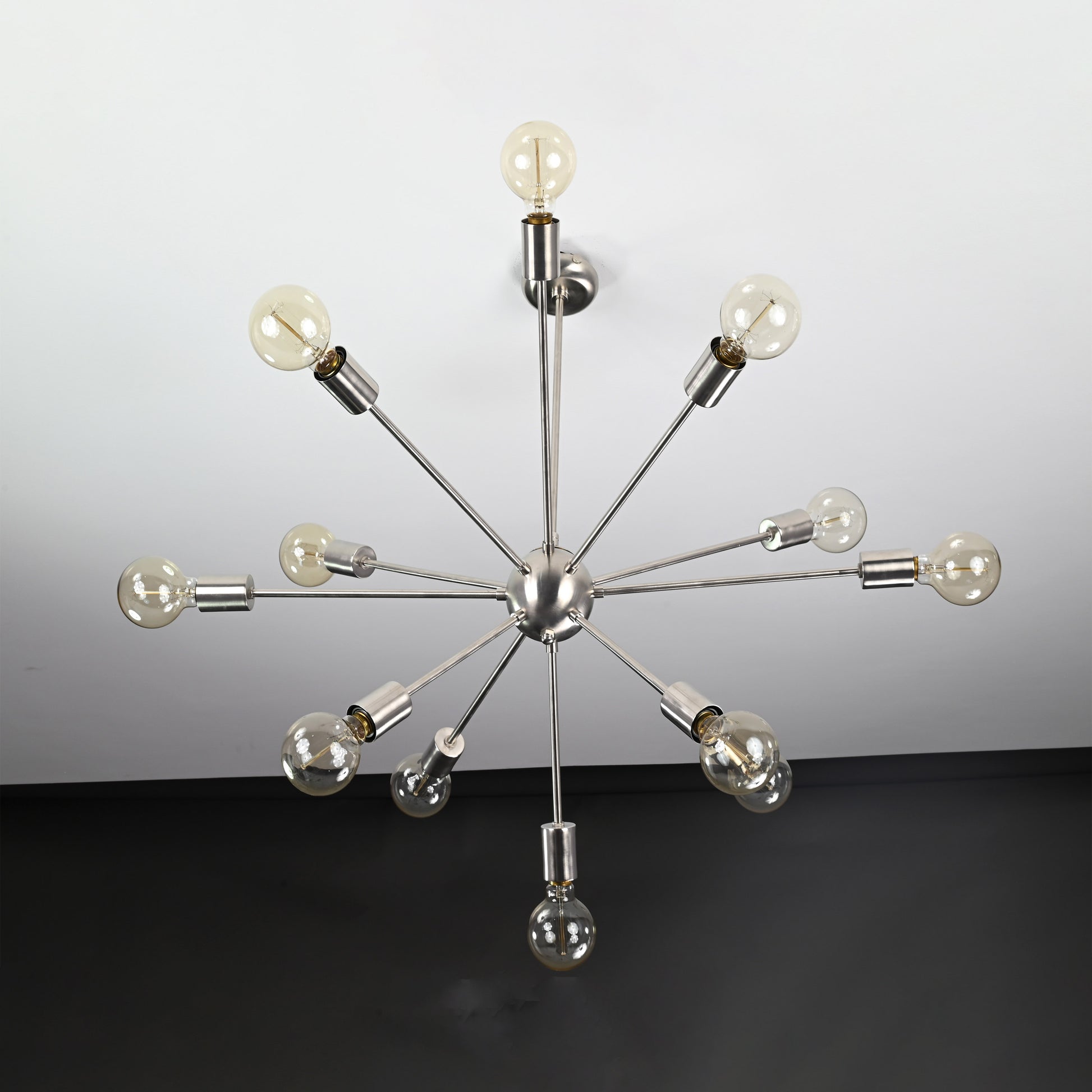 12 Arms Brass Sputnik Chandelier 28" Wide - 32153