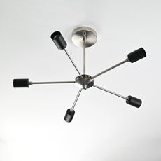 Industrial Brass Made, Brass Molecular Ceiling Lamp, 5-Light Chandelier, Premium Quality Lamp for Bedroom Living Kitchen Office, Modern 5-arm Minimalist Design