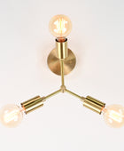 3 Bulbs Brass Vanity Wall Sconce 10.4