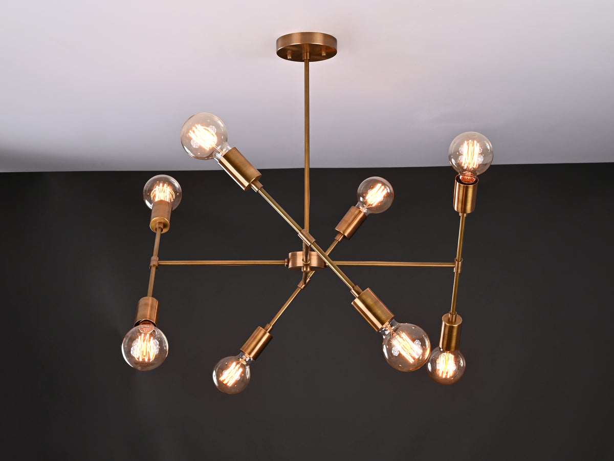 Kyoto Beacon Mid-century Chandelier - 8 Lights - 32212