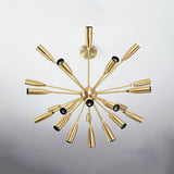 Deluxe 18-Light Copper Sputnik Chandelier – Retro Modern Ceiling Pendant with Edison Bulbs - 32155