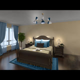 Mid-Century Modern Diabolo Style Chandelier – 6 Arms, 12 Lights | Custom Finish & Size | Dual Light Direction - 32227