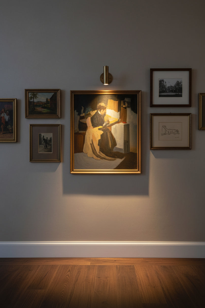 Casablanca Brass Cylinder Wall Sconce – Solid Brass Patina Reading Light