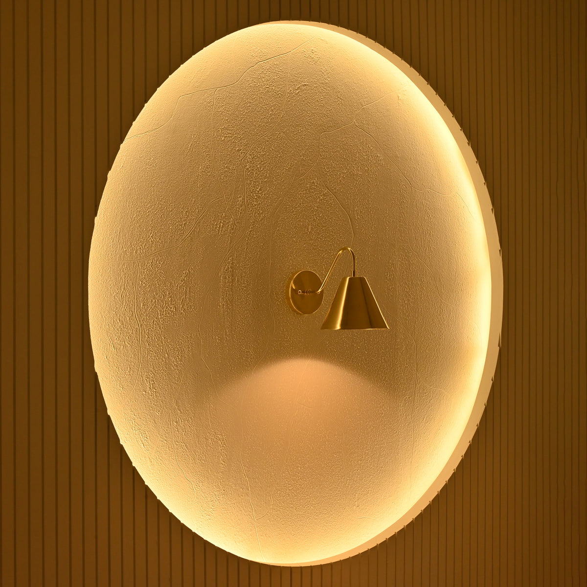 Venice Solid Brass Cone Wall Sconce – Curved Arm Reading Light 72262