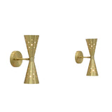 Ibiza Perforated Brass Wall Sconce – Brushed Brass Hourglass Light 73024