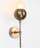 Single Light Brass Wall Sconce 12