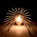 Mid-Century Modern Starburst Brass Wall Sconce | 18" Customizable Handcrafted Light Fixture - 32576