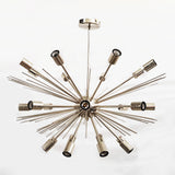 Industrial Brass Made, Brass Starburst Chandelier, Sea Urchin Chandelier Made of Brass, Large Sputnik Chandelier, 24 arms/Lights