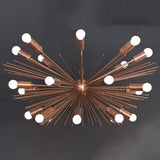 Modern Sputnik Chandelier Light | Customizable Brass Pendant Lamp | Mid Century Modern Ceiling Light Fixture | Industrial Statement Lighting - 32122