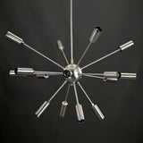 Modern 10-Light Gold Sputnik Chandelier – Mid-Century Ceiling Fixture with Clear Glass Globes - 32156